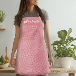 Modernes Boho Dot Pattern mit Skriptnamen Schürze<br><div class="desc">Fügen Sie Ihren Namen zu diesem böhmischen Design mit einem rosa gewirbelten Hintergrund und Punktmuster hinzu. Das Zen-Design ist weich und feminin. Der Name ist ein Bounce-Kalligraphie-Skript. Ein schönes Drehbuch und ein feminines Design, das perfekt für jedes mädchenhafte Mädchen oder sogar eine Braut ist. Wenn Sie Artikel verschieben möchten, klicken...</div>