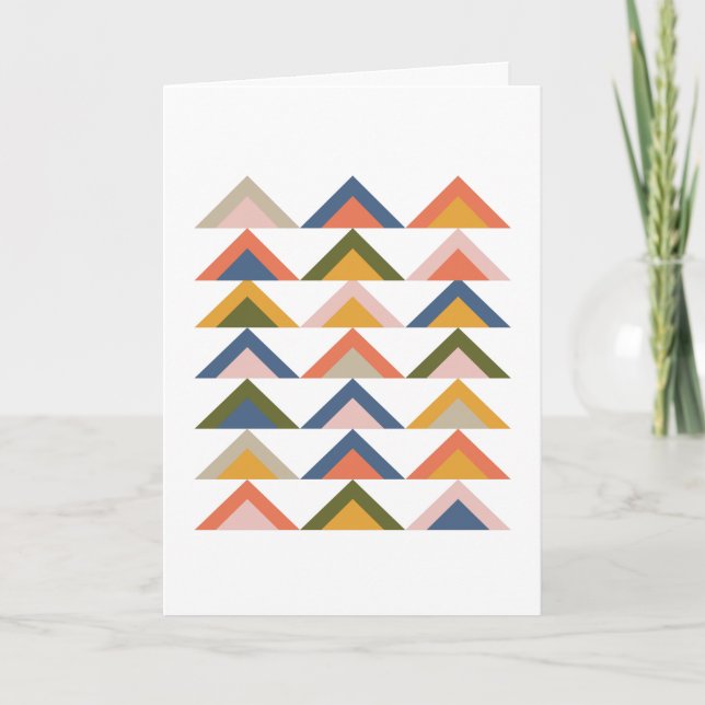 Modernes Boho farbenfrohe geometrische Lücke im In Karte (Vorderseite)