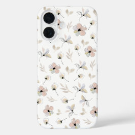 Modernes Boho Floral Design iPhone Gehäuse 16 Hülle
