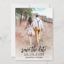 Modernes Boho-Foto-QR-Template Save the Date