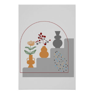 Modernes Boho Glossy Glossy Poster