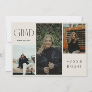 Modernes boho graduate Multi-Foto Open House Einladung