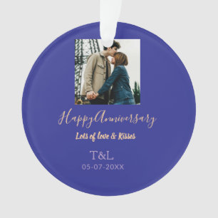 Modernes boho Happy-Jubiläum geben den Namen blue Ornament