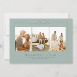 Modernes Boho Ocean Glass | 3 FOTO SAVE THE DATE