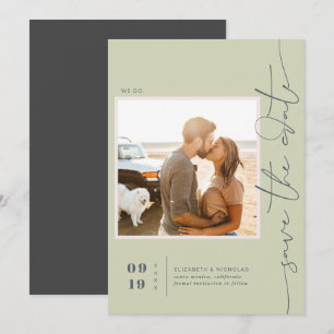 Modernes Boho Ocean Glass FOTO SAVE THE DATE