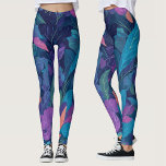 Modernes Boho Summer Blätter Botanischer Garten Bl Leggings<br><div class="desc">Lassen Sie sich von diesen trendigen Leggings mit einem blühenden böhmischen Sommerdesign abheben. Das boho-inspiriert botanische Gartenmuster zeigt farbenfrohe blaue, lila und grüne Blätter und bringt eine frische, naturbelassene Atmosphäre in Ihre Aktiv-Bekleidungskollektion. Diese Leggings sind perfekt für Sport, Laufen, Joggen, Yoga oder lässige Alltagsbekleidung geeignet. Sie bieten Stil und Komfort,...</div>