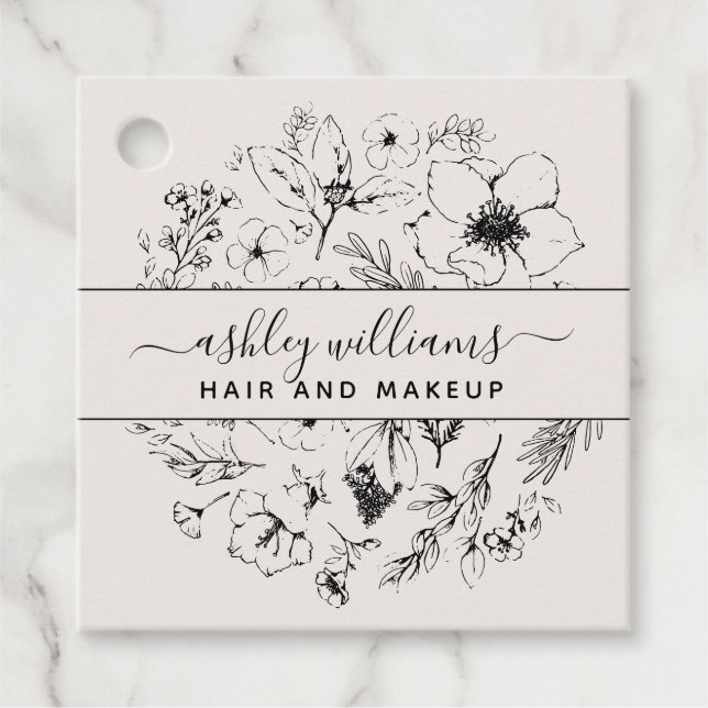 Modernes Botanisches Bad und Schwarzmarkt Geschenkanhänger (Vorderseite)