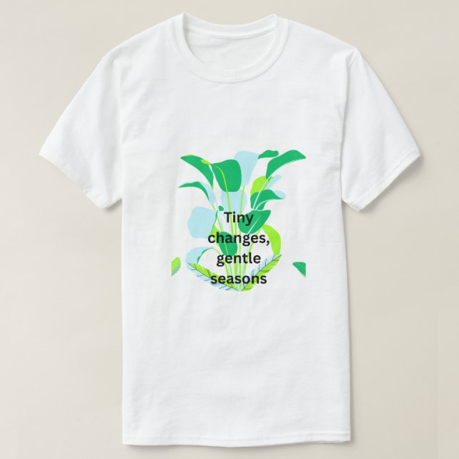 Modernes botanisches Blatt  T-Shirt (Design vorne)