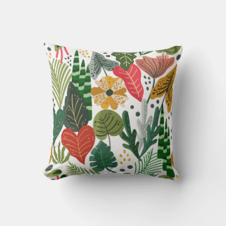 Modernes botanisches Blattmuster Kissen