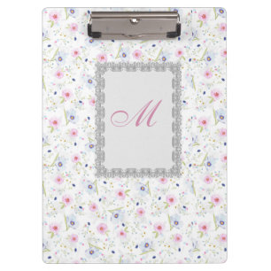 Modernes botanisches Blumenmuster Klemmbrett