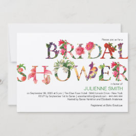 Modernes botanisches Brautparty Einladung