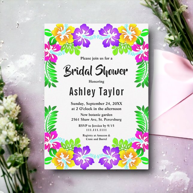 Modernes botanisches Brautparty Einladung (Von Creator hochgeladen)