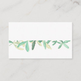 Modernes Botanisches Hochzeitspaar Platzkarte