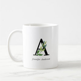 Modernes Botanisches Monogramm Tasse
