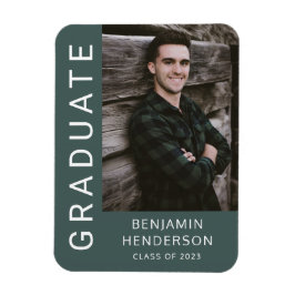 Modernes Boy Abschluss Foto Magnet