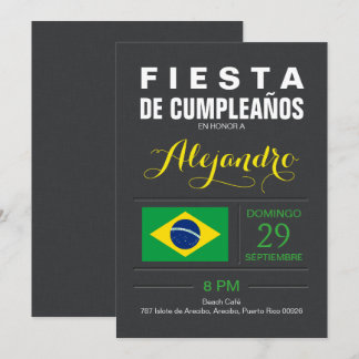 Modernes: brasilianisches Party Einladung