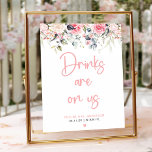 Modernes Brautparty Bar Sign Poster<br><div class="desc">Dieses moderne Brautparty Bar Sign Hotel besticht durch ein elegantes, rosafarbenes Design mit eleganten Aquarellfarben-Wildblumen. Die stilvolle und moderne Gestaltung, die durch zarte Blumenelemente hervorgehoben wird, verleiht Ihrem Bar eine Touch der Eleganz und schafft so einen schönen Mittelpunkt für Ihr Brautparty.</div>