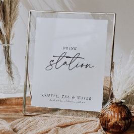 Modernes Brautparty der Trinkstation Poster