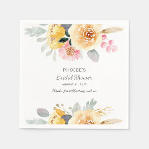 Modernes Brautparty floral Modernes botanisches Serviette