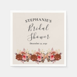 Modernes Brautparty für Wasserfarben Serviette