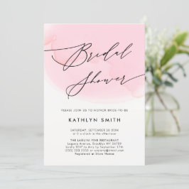 Modernes Brautparty in Rosa Einladung