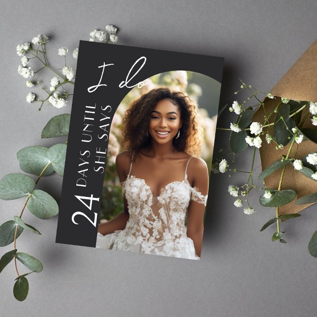 Modernes Brautparty Minimalistisch Arch Foto Einladung (Von Creator hochgeladen)