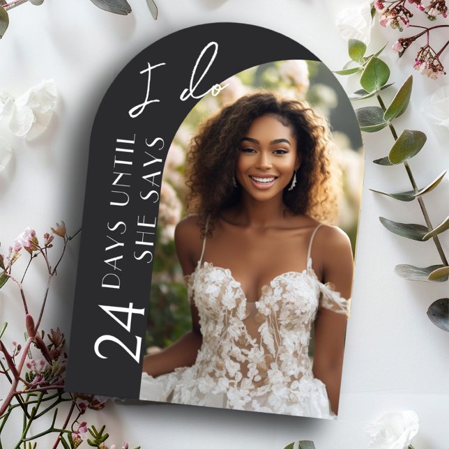 Modernes Brautparty Minimalistisch Arch Foto Einladung (Von Creator hochgeladen)