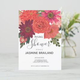 Modernes Brautparty von Blumenblättern Einladung
