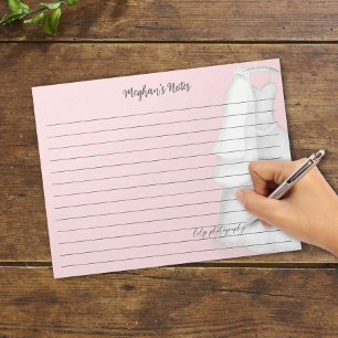 Modernes Brautplaner Rosa Vintage Hochzeitskleid Notizblock
