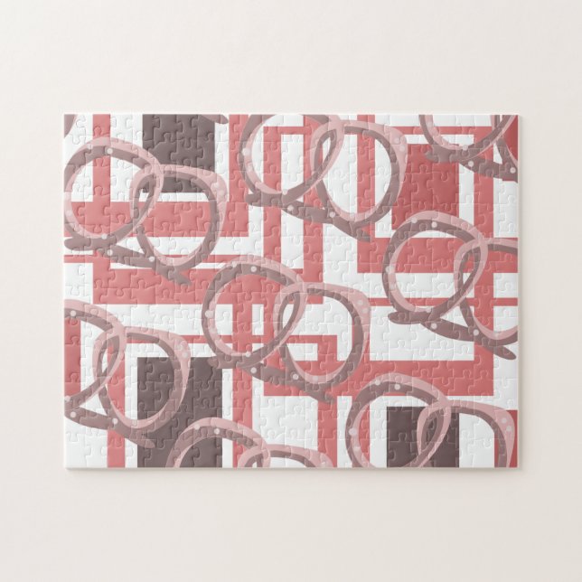 Modernes Bretzel Rosa (Horizontal)