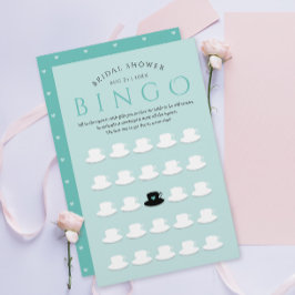 Modernes Bridal Mint Tee Party Bingo Teacup Muster