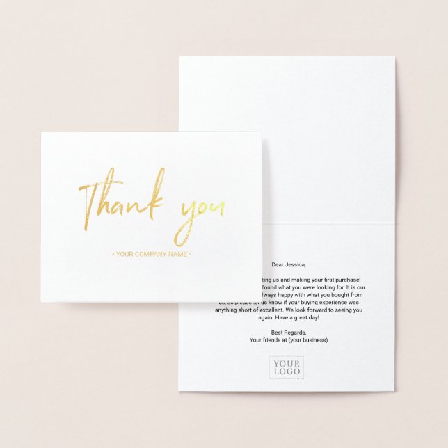 Modernes Briefgeschäft dank Gold Foil Card Folienkarte (Anzeige)