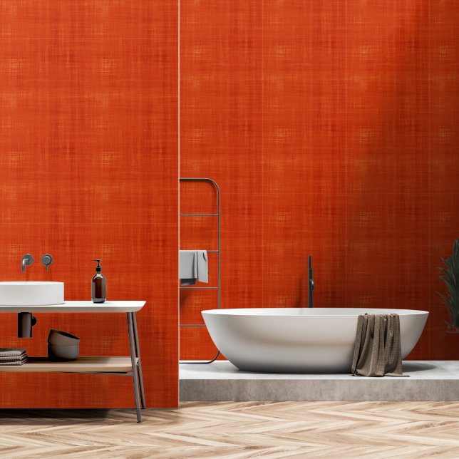 Modernes Brushed Orange Tapete (Badezimmer)