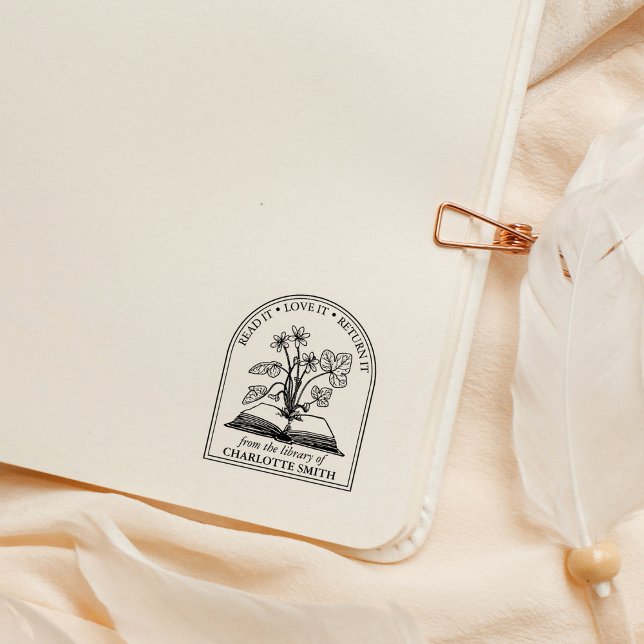 Modernes Buch der wilden Blume aus der Bibliothek Gummistempel (Von Creator hochgeladen)