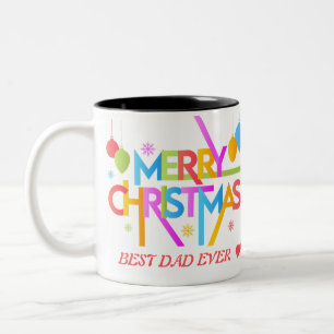 Modernes Budget Frohe Weihnachtsferien 2 Foto Zweifarbige Tasse