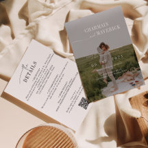 Modernes Budget in einem + QR-Code Hochzeit