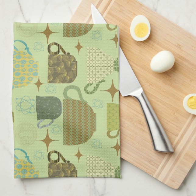 Modernes Bühnenteam aus dem Mittelalter Geschirrtuch (Viertel Falte)