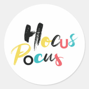 Modernes, buntes, lustiges, cooles, trendiges Hocu Runder Aufkleber