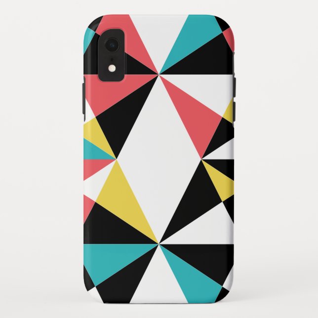 Modernes, buntes, lustiges, trendiges, geometrisch Case-Mate iPhone hülle (Rückseite)