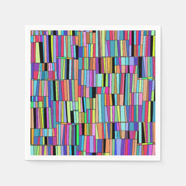 Modernes, buntes Regal aus dem Mittelalter Serviette (Vorderseite)