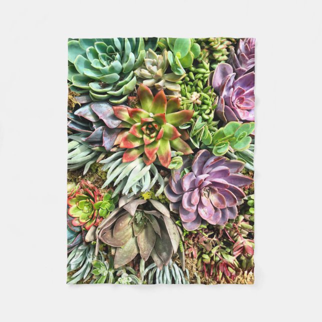 Modernes buntes saftiges Fotomuster des Chic Fleecedecke (Vorderseite)
