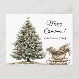 Modernes, buntes Weihnachtsthema Postkarte