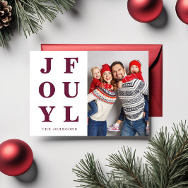 Modernes Burgund-Foto Weihnachten