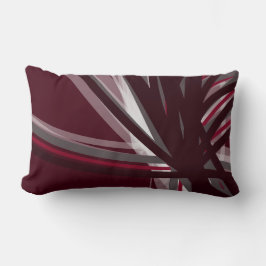 Modernes Burgund künstlerisches Abstract Design Lendenkissen