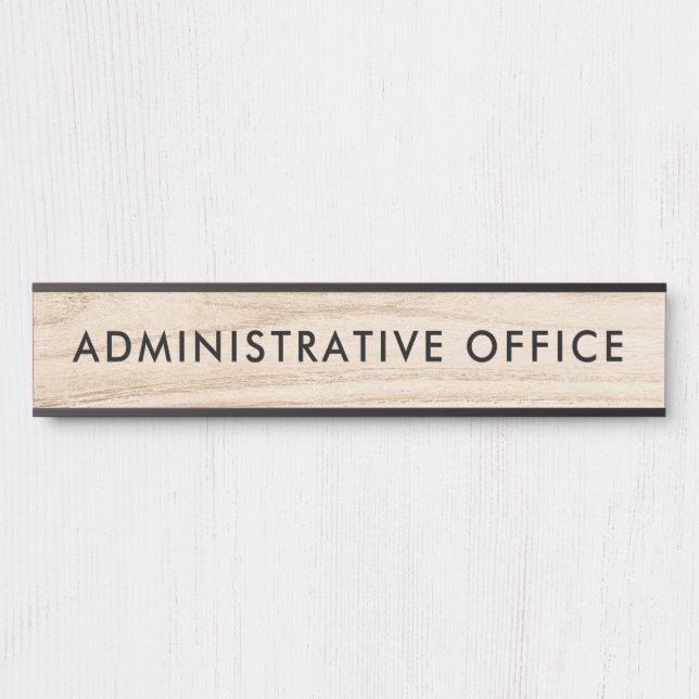 Modernes Büro für Berufliche Plattenverwaltung für Türschild (Vorderseite )