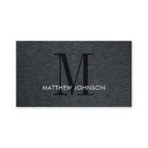 Modernes Büro für elegantes Monogram Black Brushed