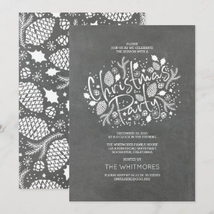 Modernes Bürsten-Skript-Weihnachtsfeiertags-Party Einladung