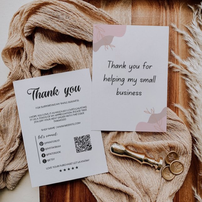 Modernes Business dank Karte (Modern Business Thank You Card)
