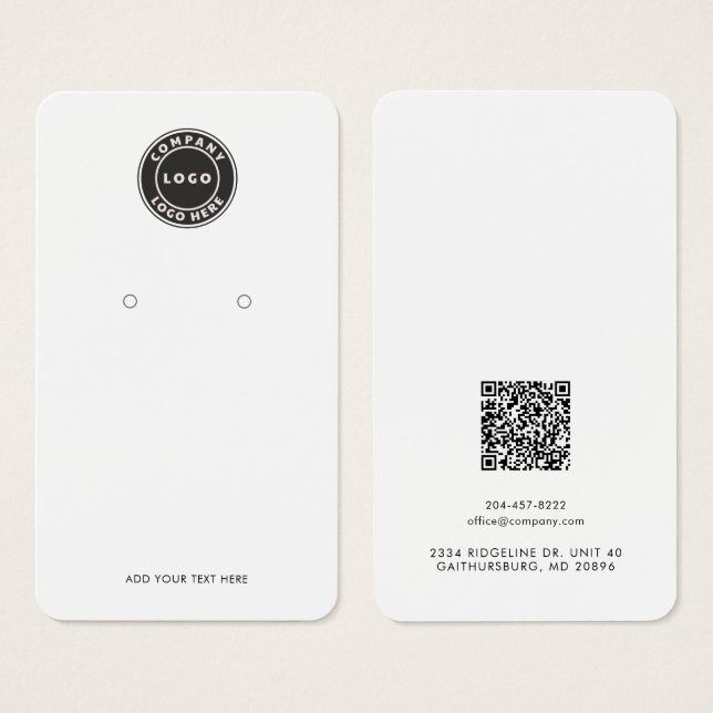 Modernes Business-Logo QR-Code-Ohrhänger-Anzeigeka (Vorne & Hinten)