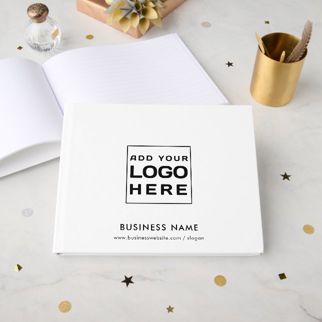 Modernes Business-Logo und Website nach Maß Gästebuch (Vorderseite Offen)